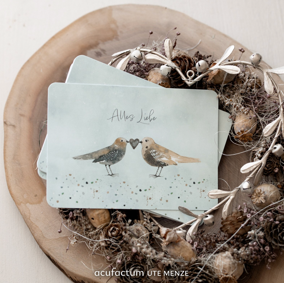 Acufactum Postcard Pair of Birds "All the Best"