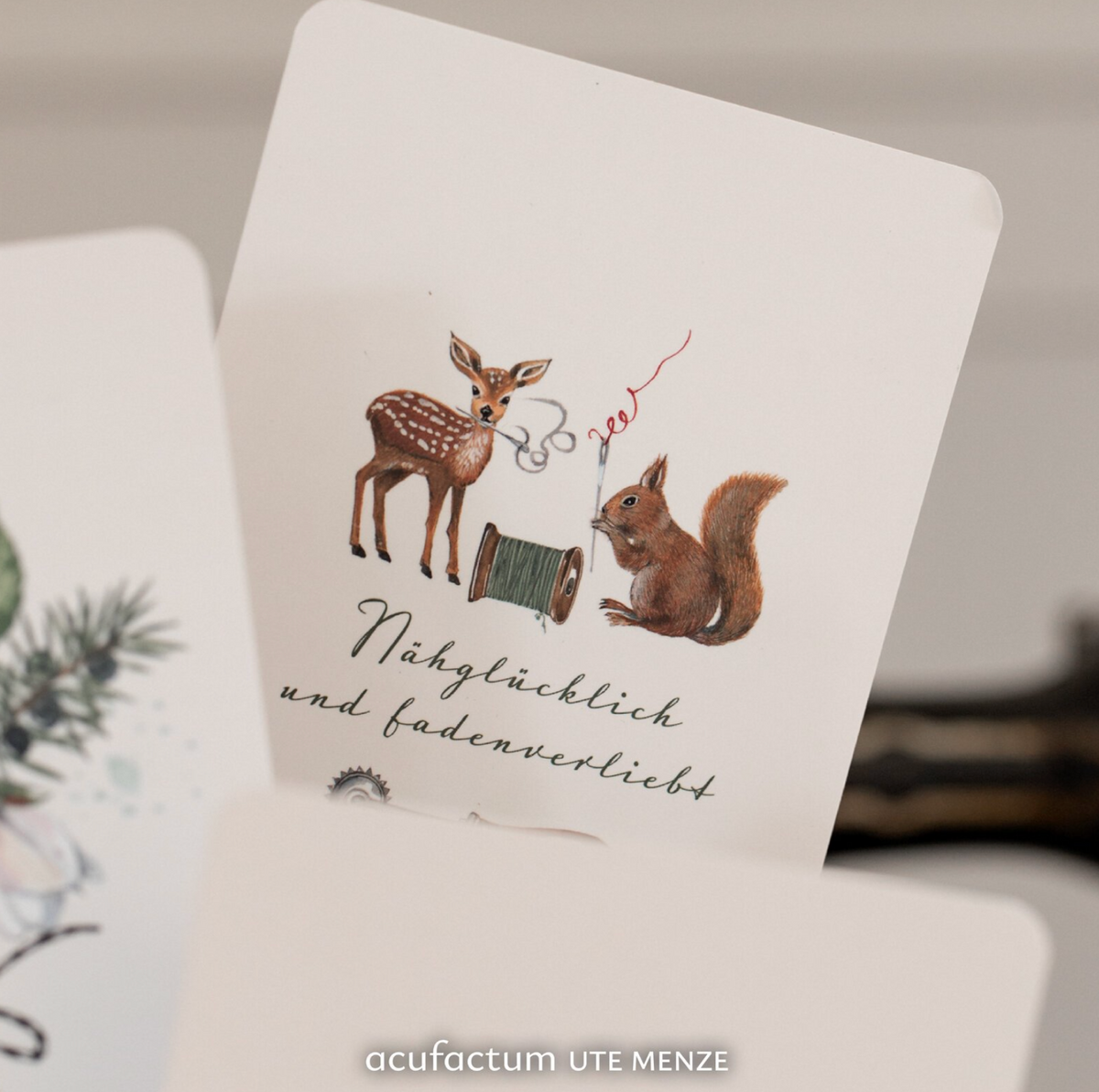 Acufactum Postcard "Sew Happy Thread Obsessed"