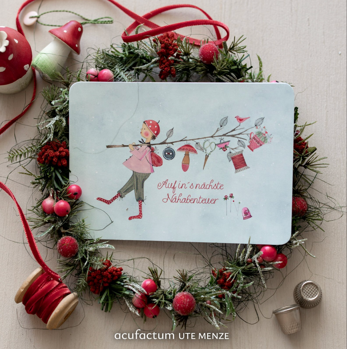 Acufactum Postcard "Sewing Adventure"