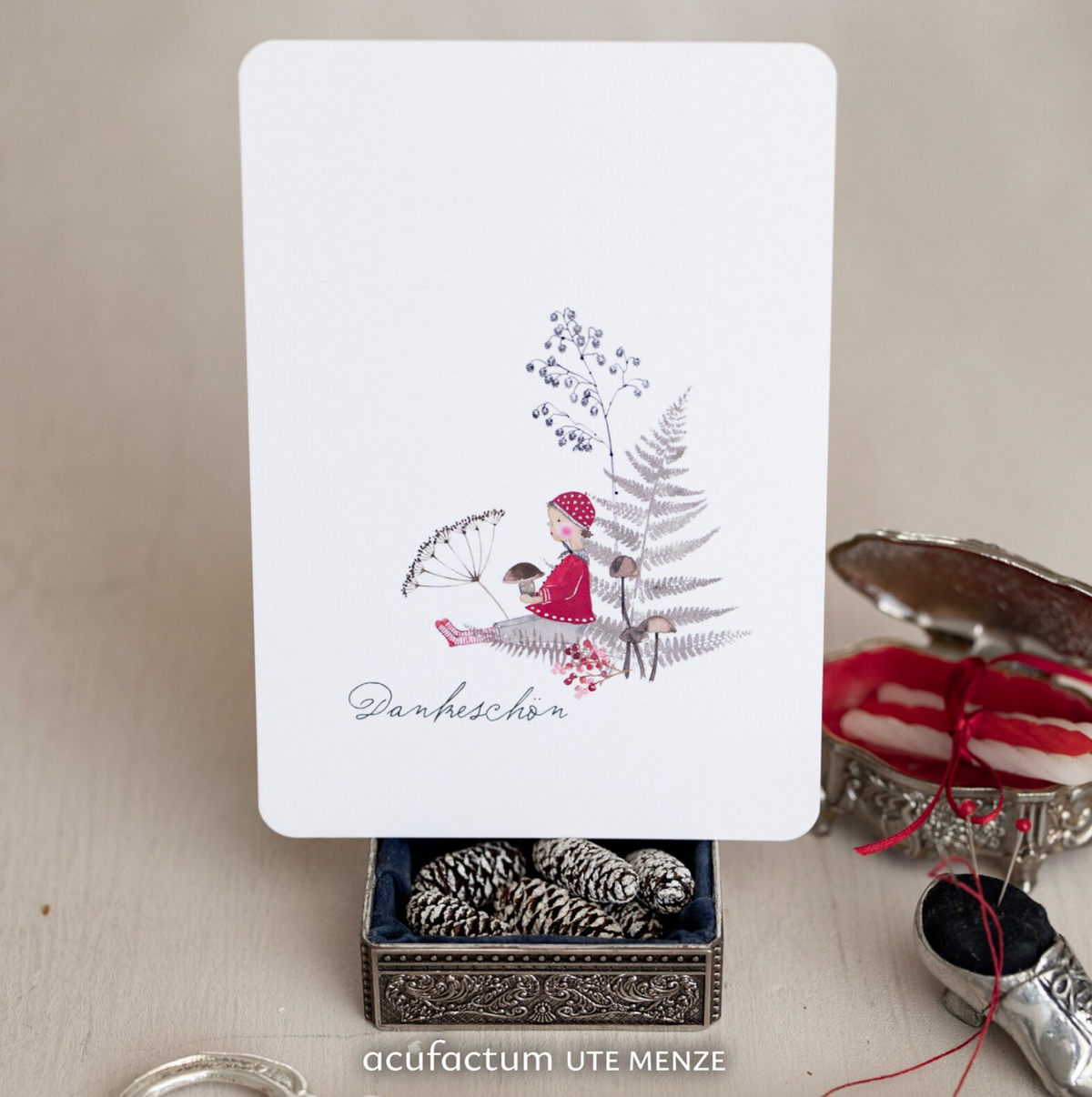 Acufactum Postcard Mushroom Child "Thank you"