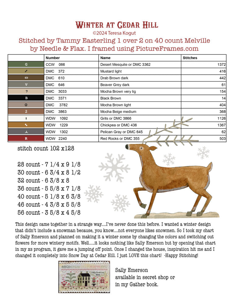 Hello Winter -9 designs- FULL COLOR, by Teresa Kogut pattern booklet