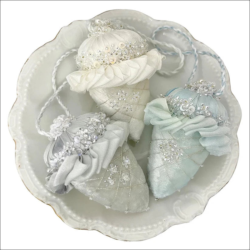 Snowy Velvet Acorns kit, by Mary Jo Hiney Designs