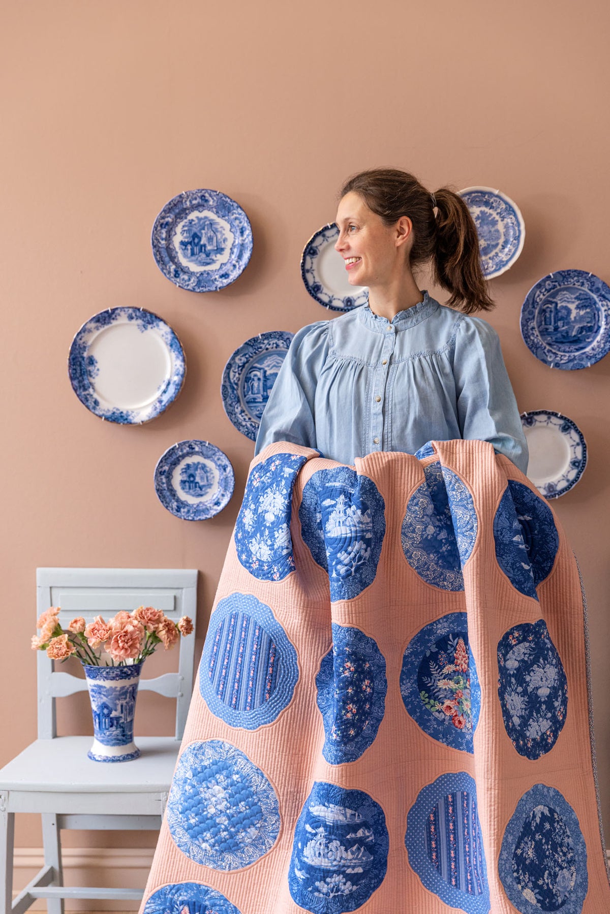 Tilda Something Blue Plate Collection Quilt KIT