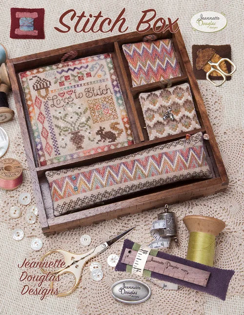 Love to Stitch Box Kit Cross stitch pattern by Jeannette Douglas Designs