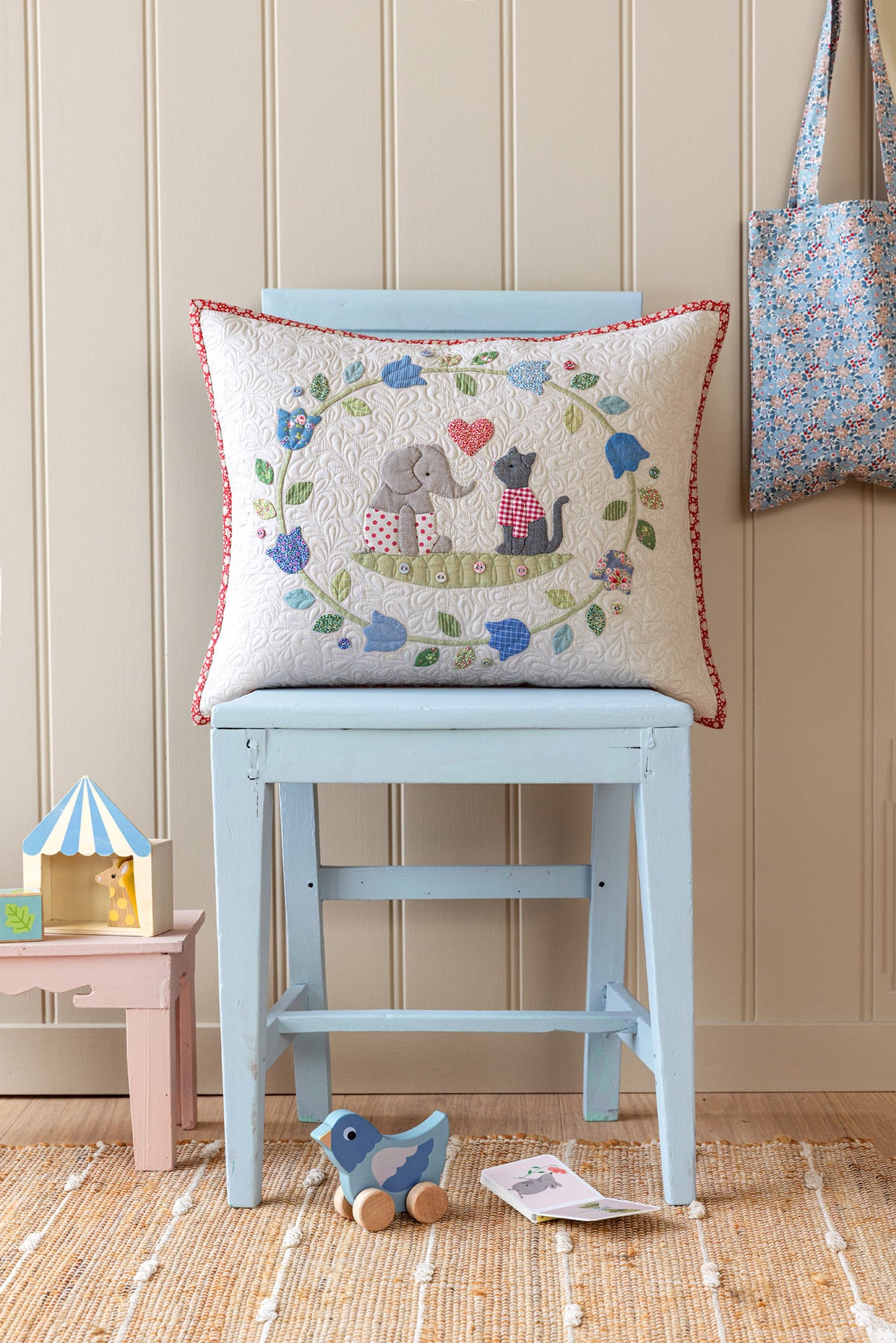 Tilda Vintage Nursery Pillow KITS {Bluebell Wreath}