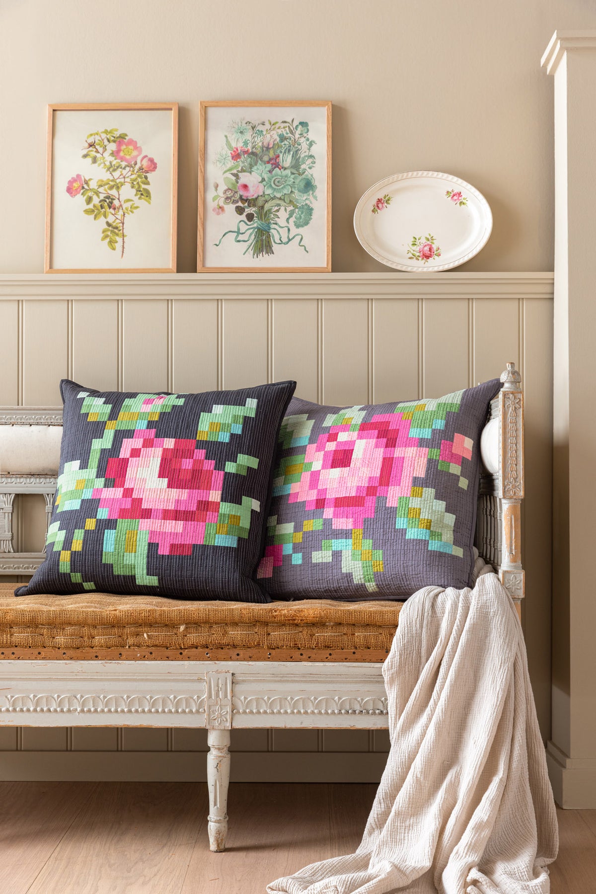 Tilda Embroidery Pillow Kit {Wild Rose}
