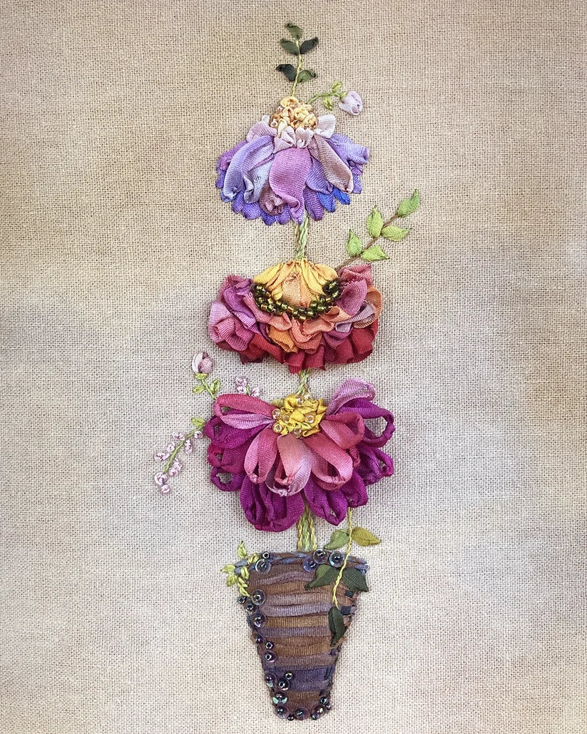 Topiary Ribbon Embroidery Kit by Mary Jo Hiney Designs