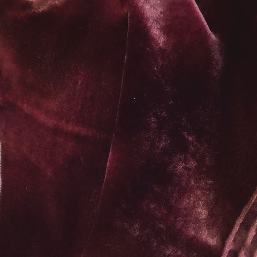 Hand Dyed Silk Velvet, Rosehip, by Mary Jo Hiney Designs