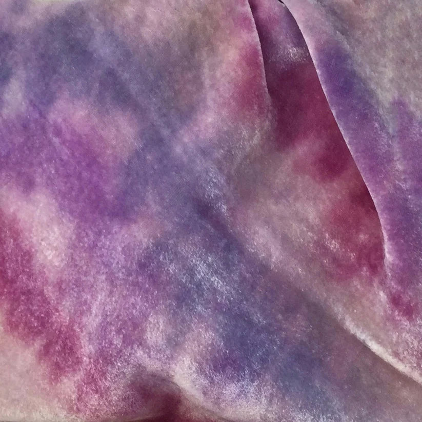 Hand Dyed Silk Velvet, Vintage Pansy, by Mary Jo Hiney Designs
