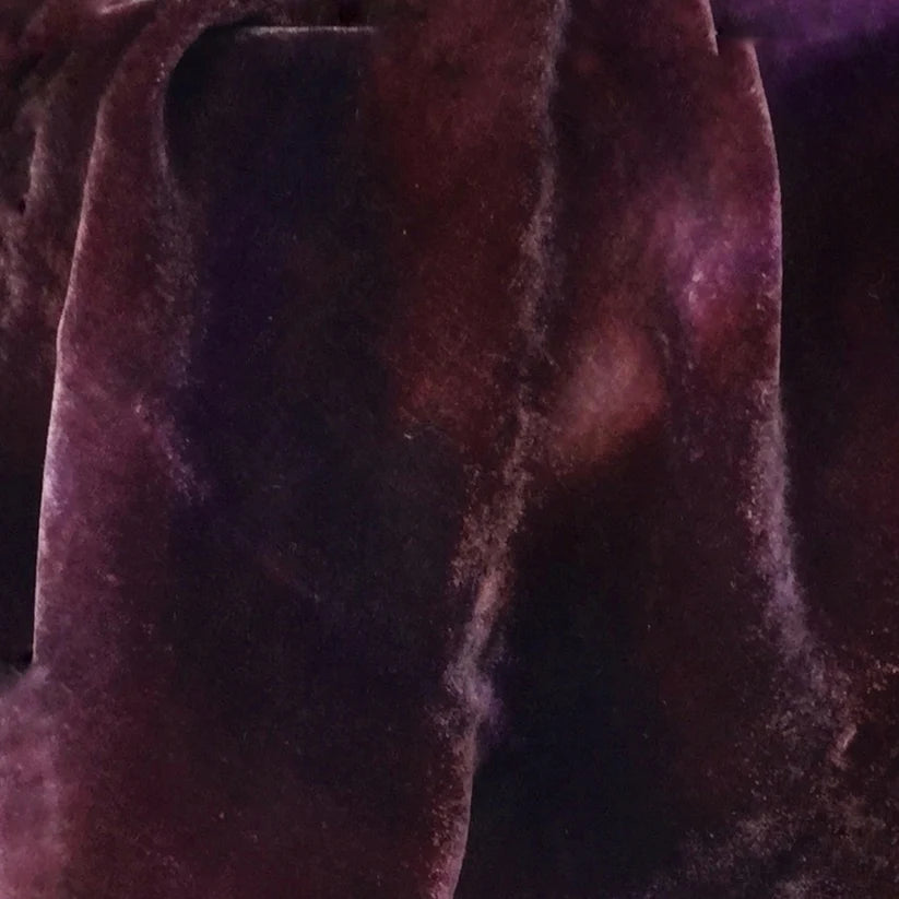 Hand Dyed Silk Velvet, Plum, by Mary Jo Hiney Designs