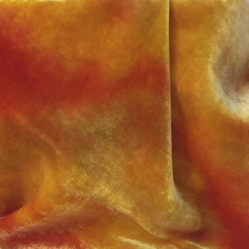 Hand Dyed Silk Velvet, Marigold, by Mary Jo Hiney Designs