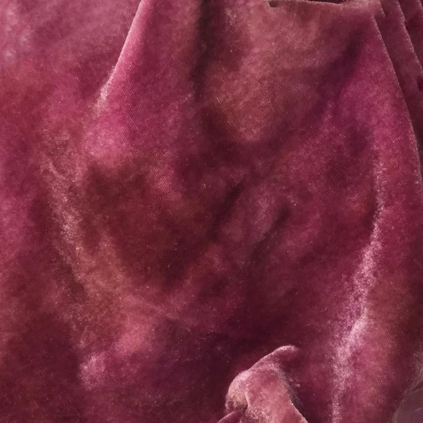 Hand Dyed Silk Velvet, Raspberry, by Mary Jo Hiney Designs