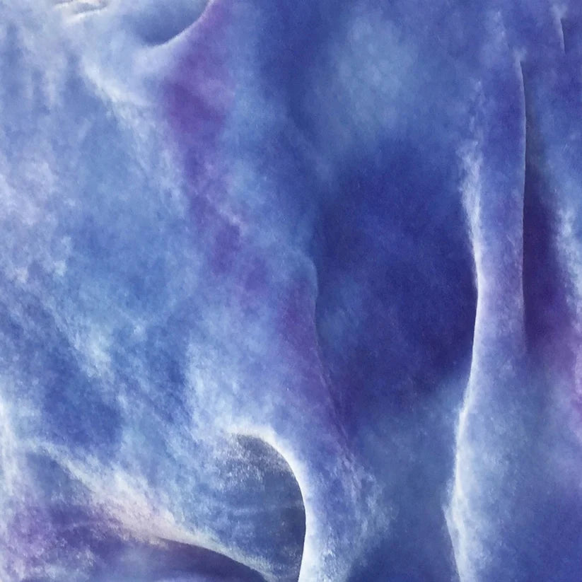 Hand Dyed Silk Velvet, Provincial Sky, by Mary Jo Hiney Designs