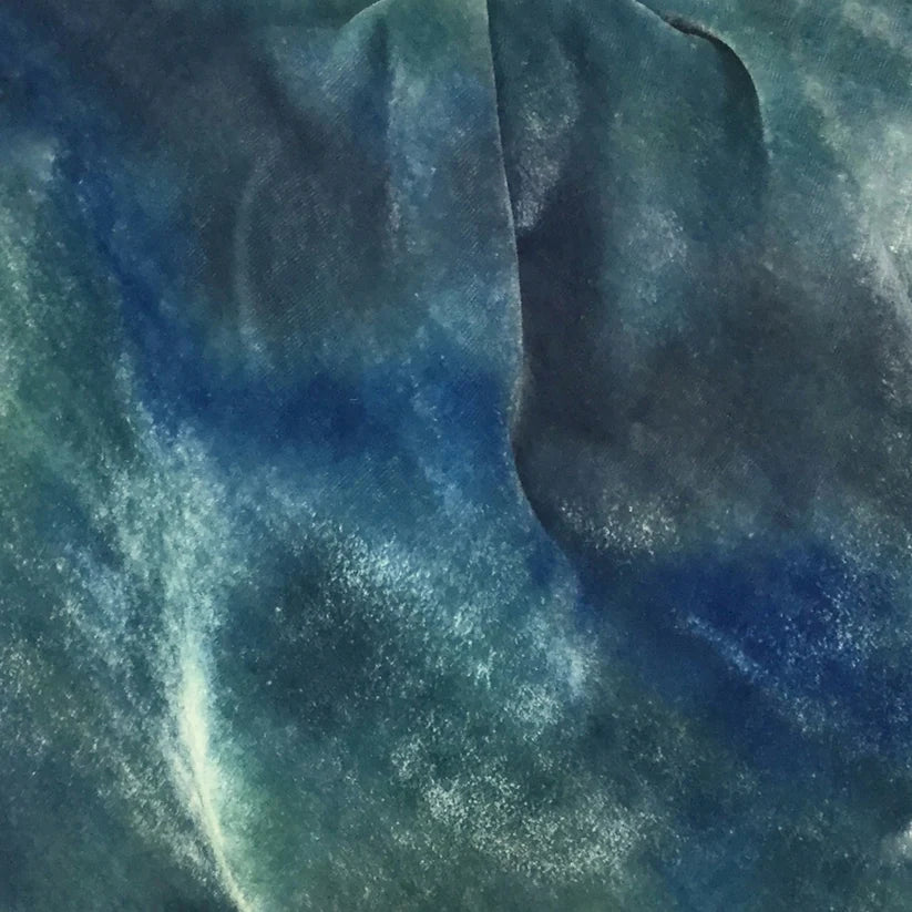 Hand Dyed Silk Velvet, French Blue, by Mary Jo Hiney Designs
