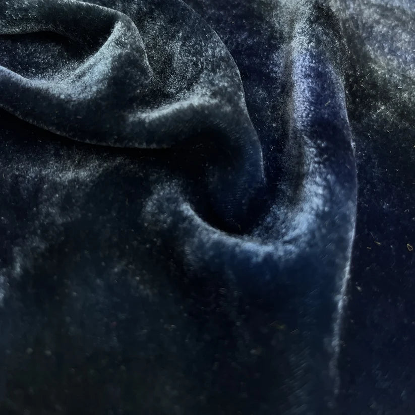 Hand Dyed Silk Velvet, French Indigo, by Mary Jo Hiney Designs
