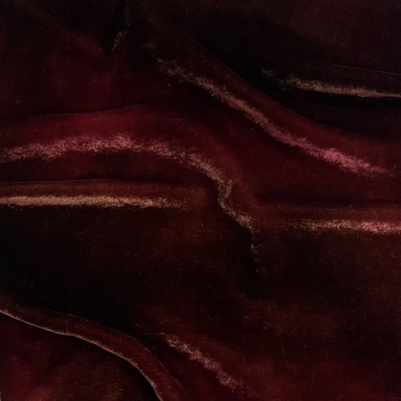 Hand Dyed Silk Velvet, Brown Garnet, by Mary Jo Hiney Designs