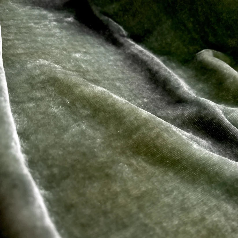 Hand Dyed Silk Velvet, Sage, by Mary Jo Hiney Designs