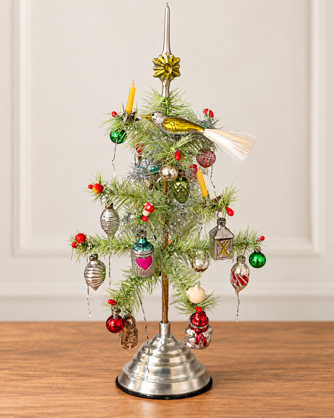 Nostalgie Handmade Ornament from Germany {Christmas Tree fully decorated with music stand 30cm}