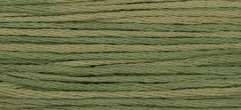 High-quality cotton embroidery thread in olive green shades, perfect for crafting and sewing projects.