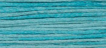 Blue embroidery floss, six strands, perfect for crafting and needlework projects.