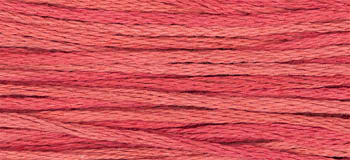 Coral embroidery thread, 6-strand cotton, perfect for crafting and stitching projects.