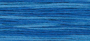 Blue embroidery thread - multi-tonal shades, perfect for crafting and stitching projects.