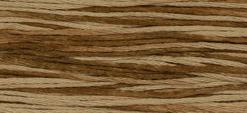 Brown and tan variegated embroidery thread, perfect for crafting and sewing projects.