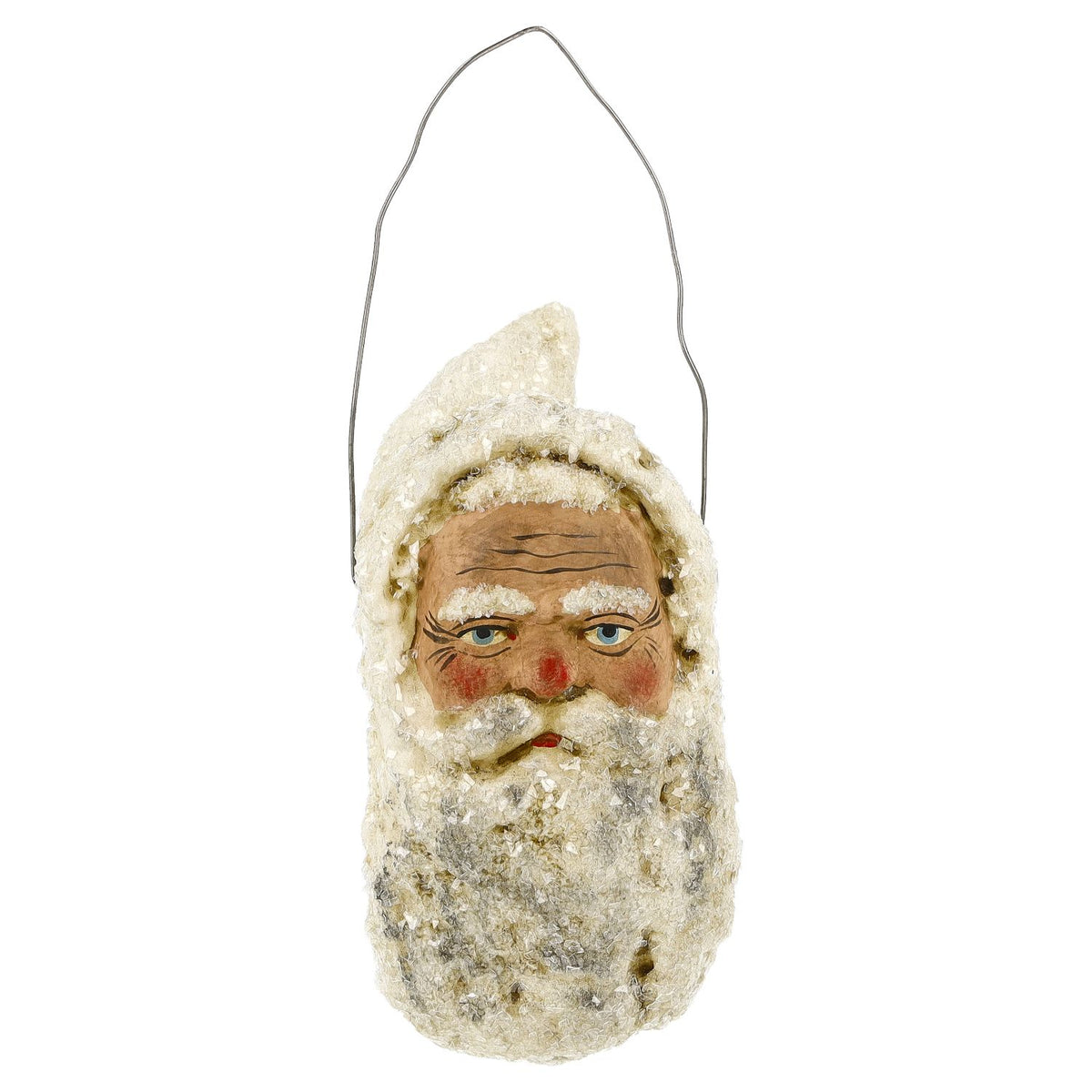 Marolin Christmas Ornament {Lg Santa Clause Head with Glitter #6}