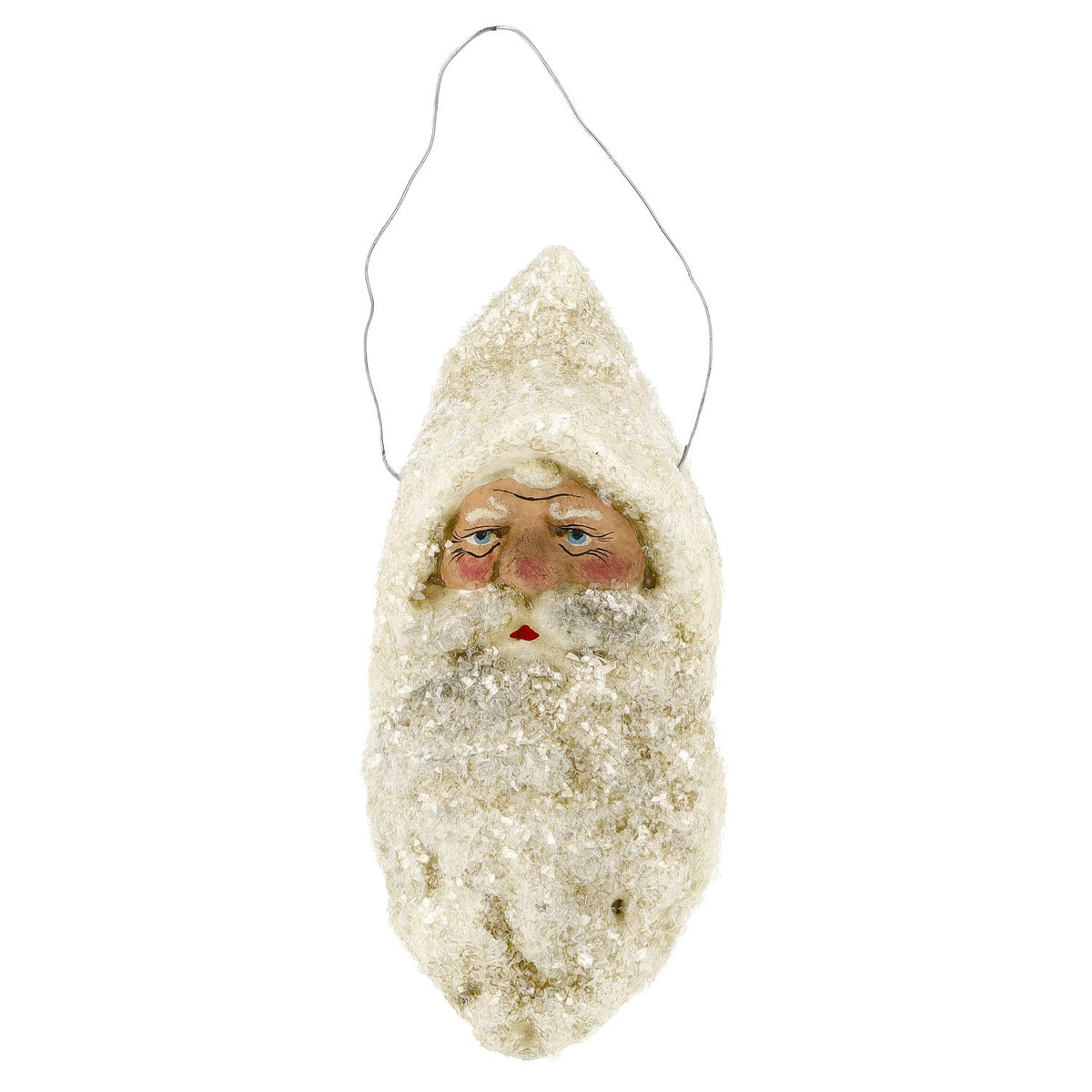 Marolin Christmas Ornament {Lg Santa Clause Head with Glitter #7}