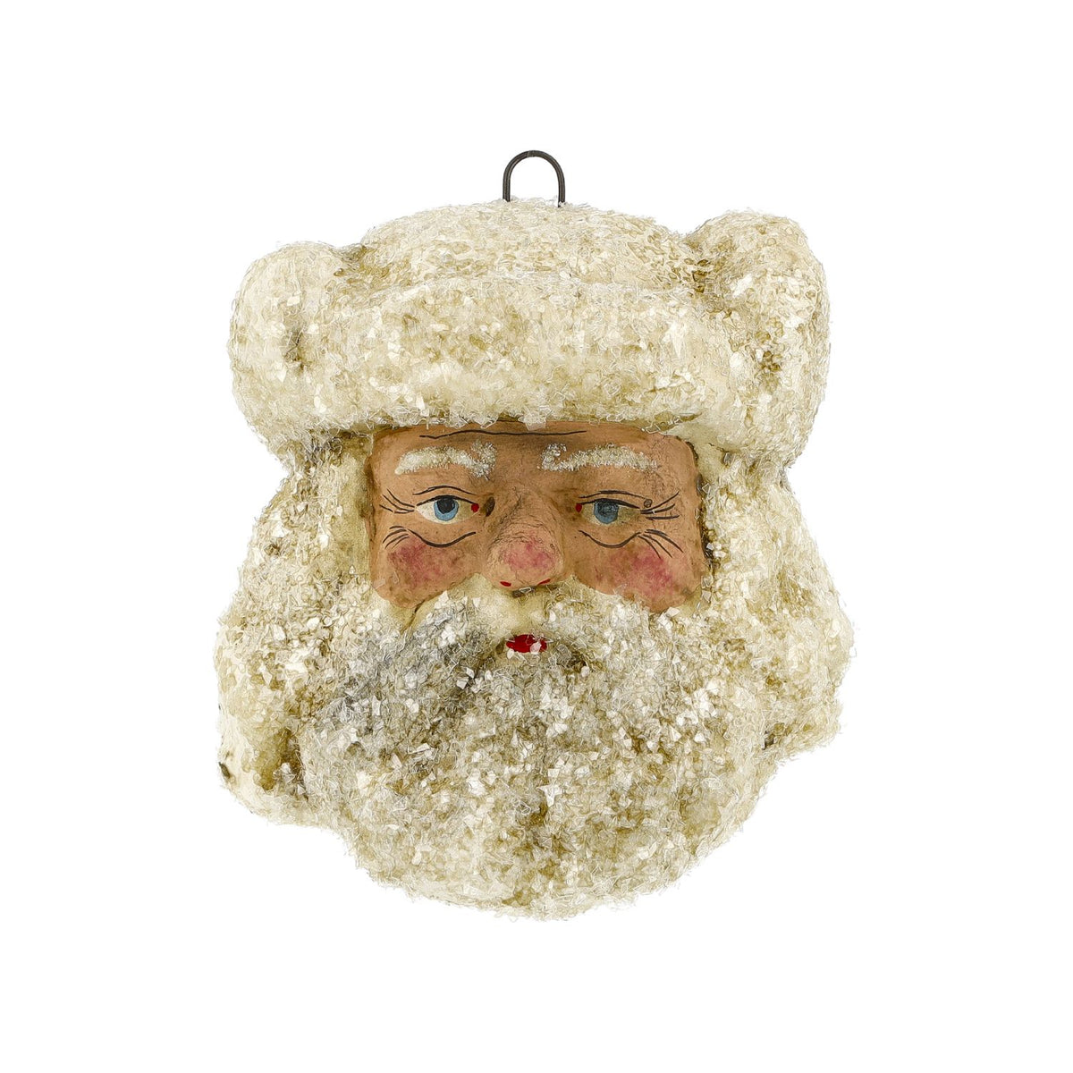 Marolin Christmas Ornament {Lg Santa Clause Head with Glitter #1}