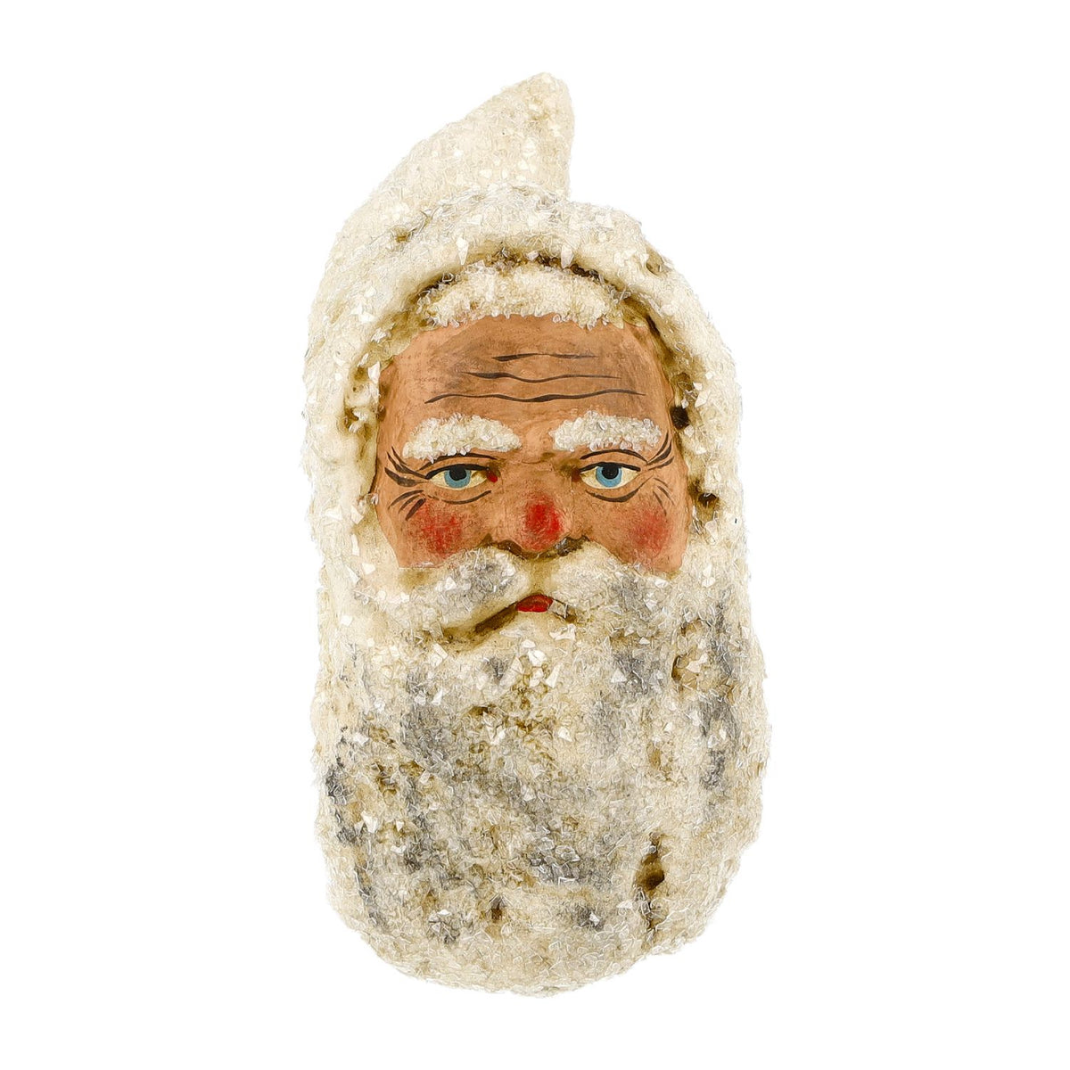 Marolin Christmas Ornament {Lg Santa Clause Head with Glitter #6}