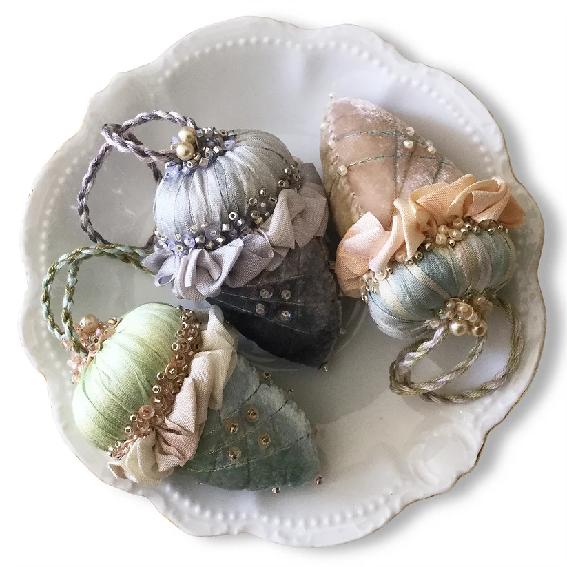 Wintry Velvet Acorns kit, by Mary Jo Hiney Designs
