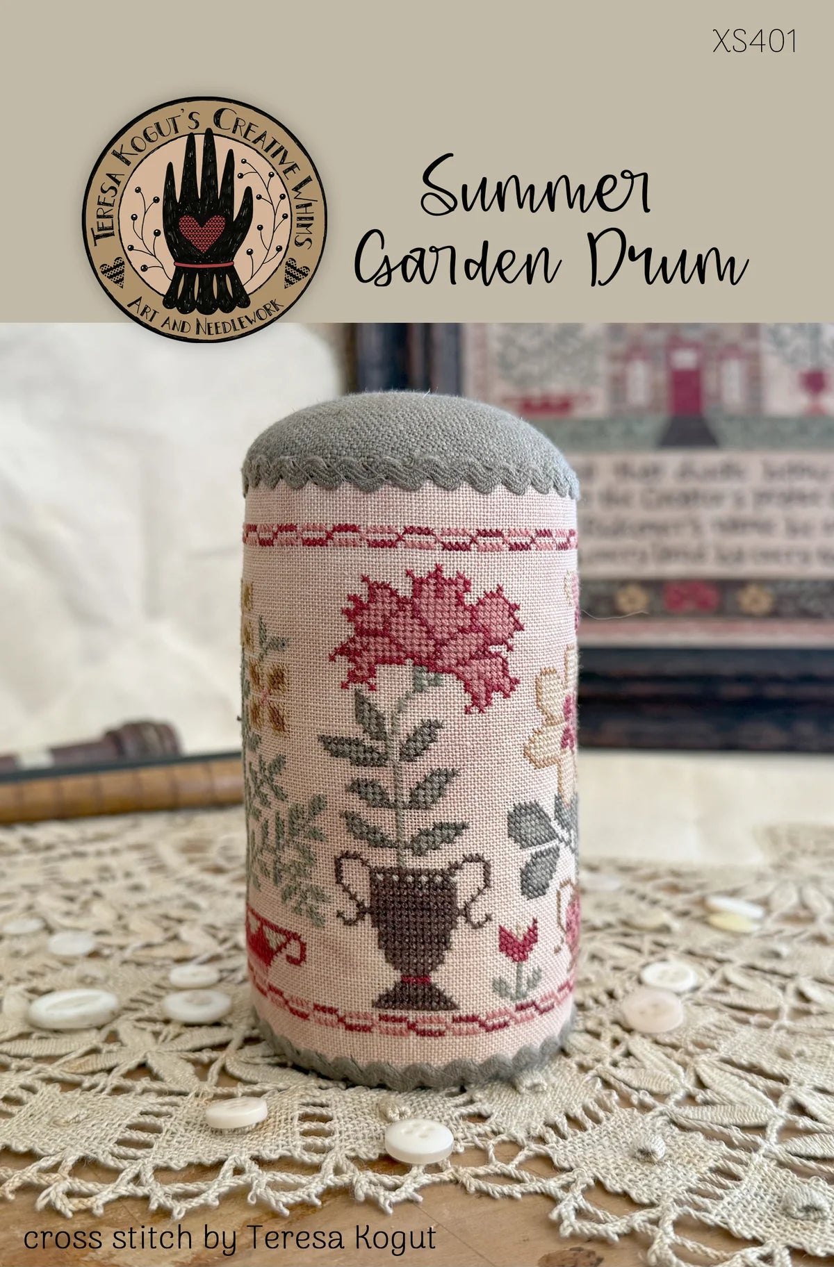 Summer Garden Drum, by Teresa Kogut pattern