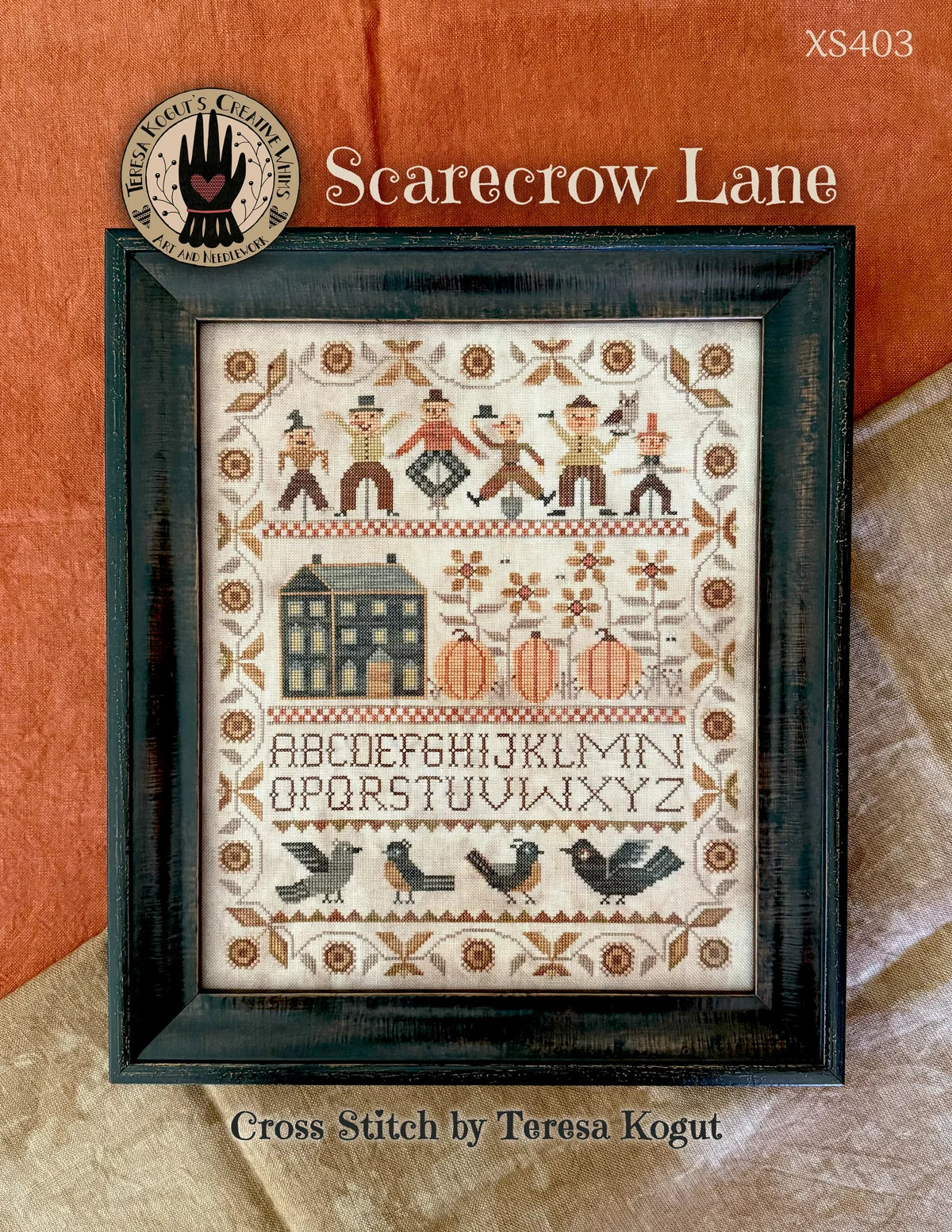 Scarecrow Lane, Cross Stitch pattern, by Teresa Kogut