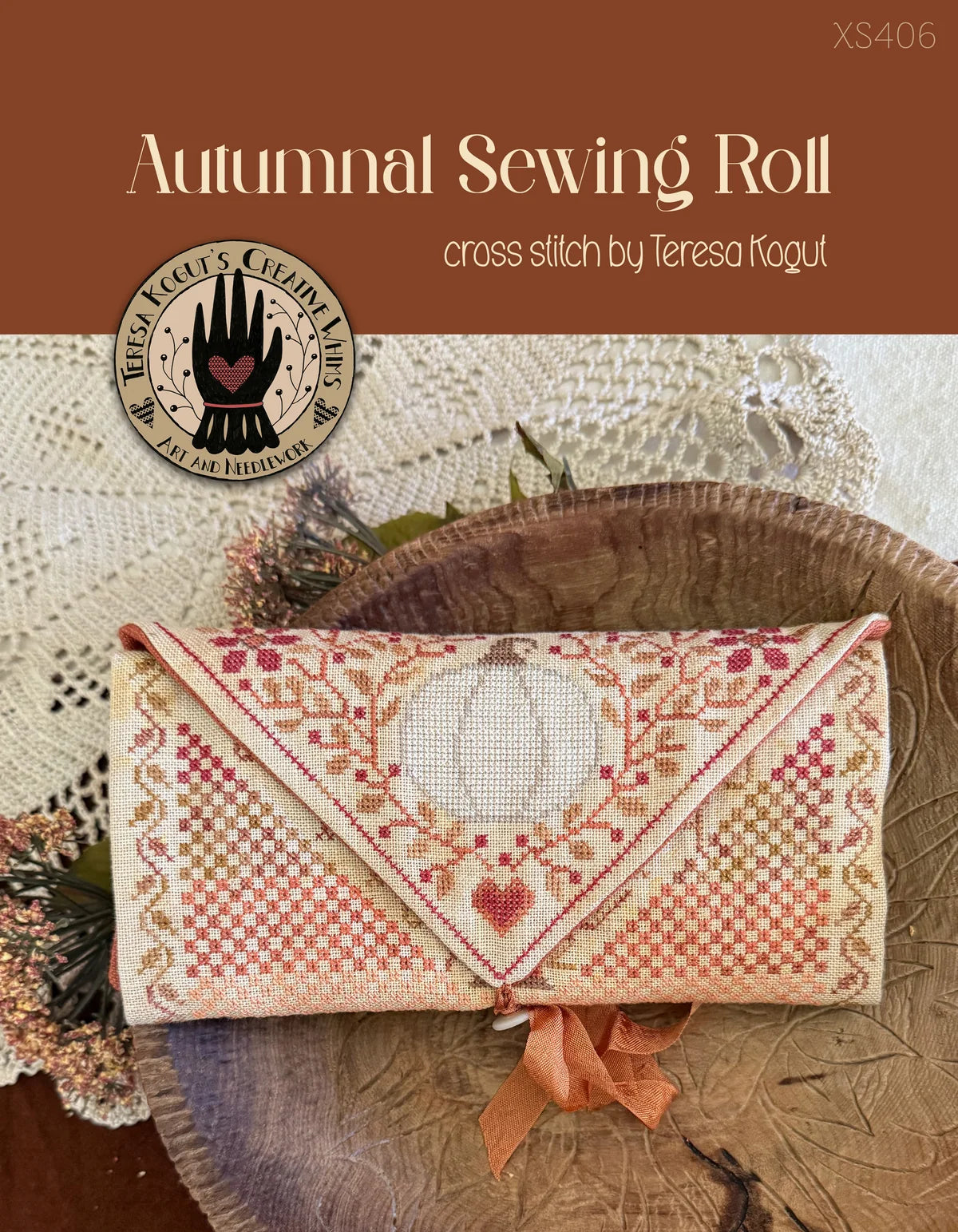 Autumn Sewing Roll Cross Stitch pattern, by Teresa Kogut