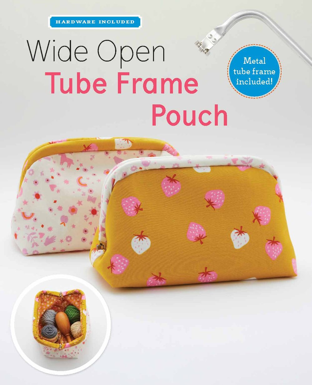 Wide Open Tube Frame Pouch