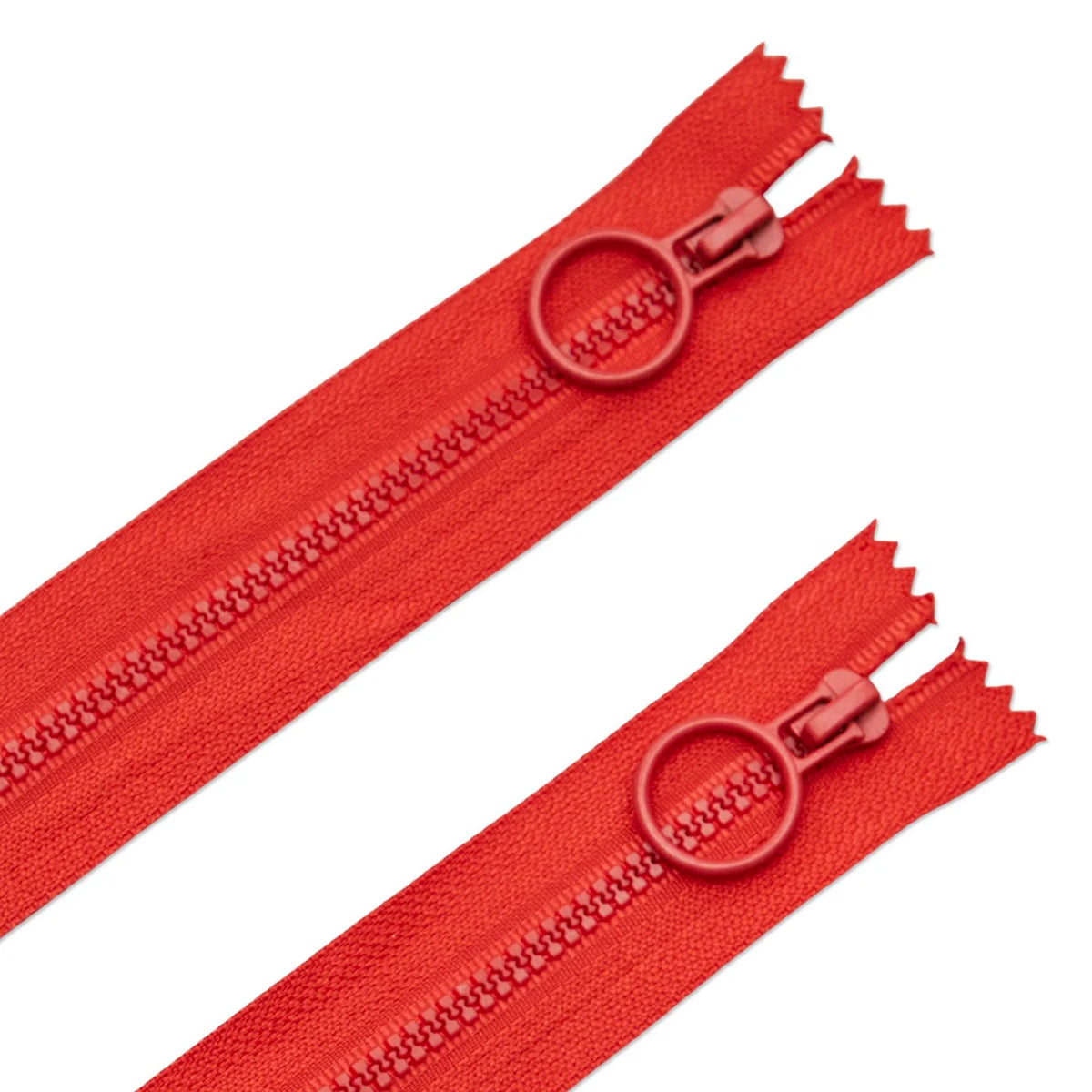 9" Hoop Pull Zipper (2 pack, red)