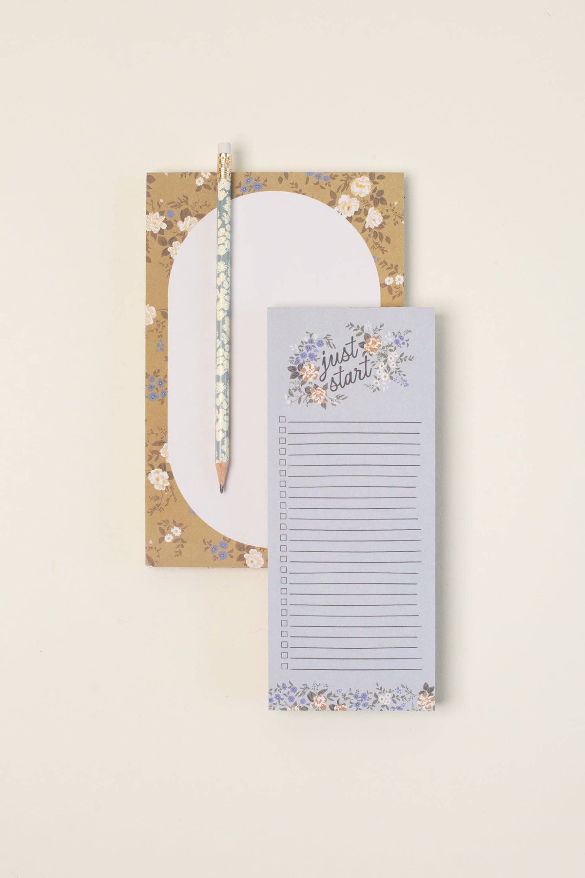 Blossom List Notepad - Blue Floral To-Do List