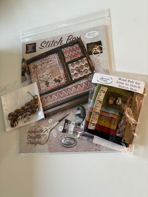 Love to Stitch Box Kit Cross stitch pattern by Jeannette Douglas Designs