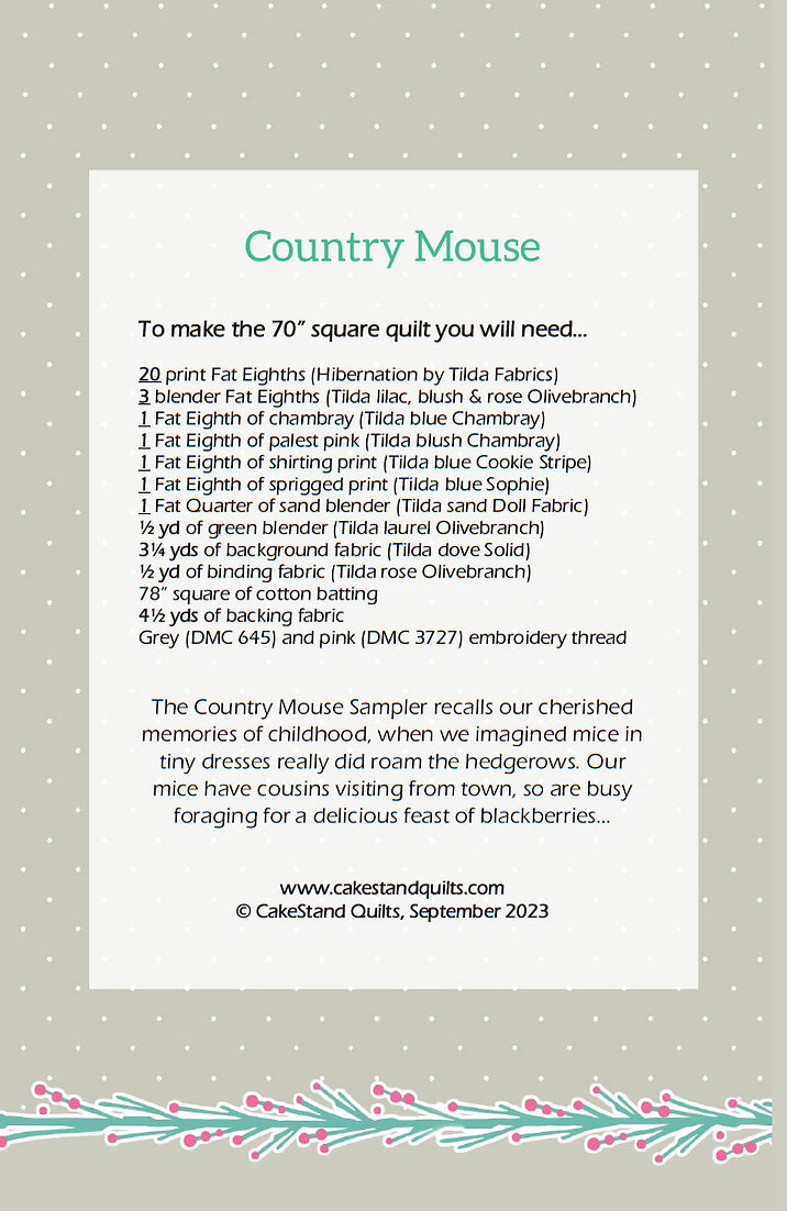 Country Mouse Pattern Book