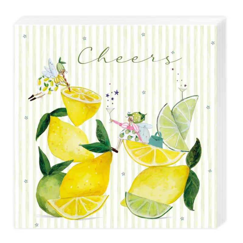 Cocktail Napkin Fresh Lemons