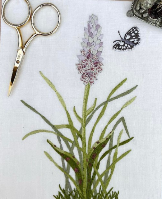 Magda Rose Skilleter Embroidery Kit: Common Spotted Orchid