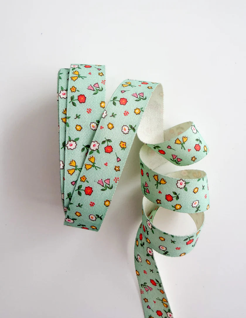 5yd Cotton Ribbon- Sweet Mint, by Sewing Illustration