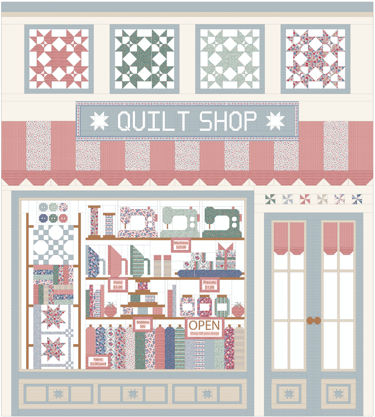 Quilt Shop by My Sew Quilty Life BOM Kit in 2 Tilda Options