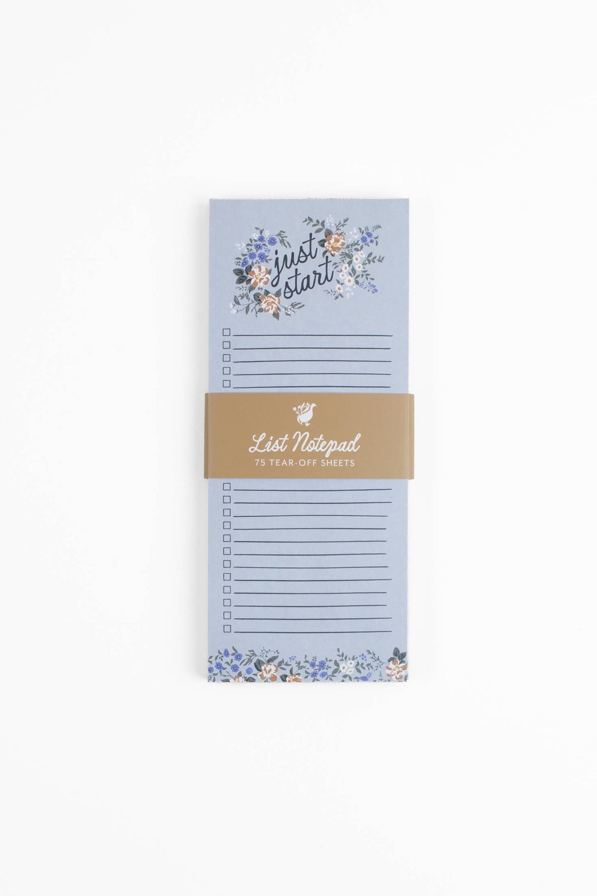 Blossom List Notepad - Blue Floral To-Do List