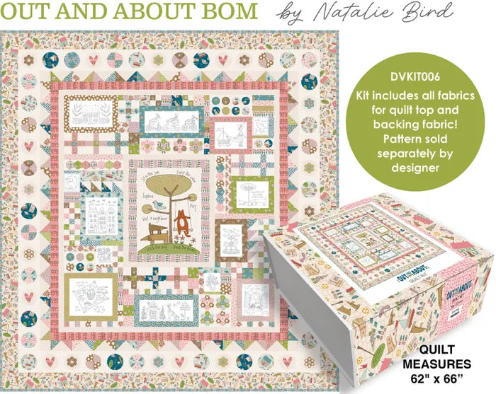 Out and About by Natalie Bird of Birdhouse Designs QUILT KIT