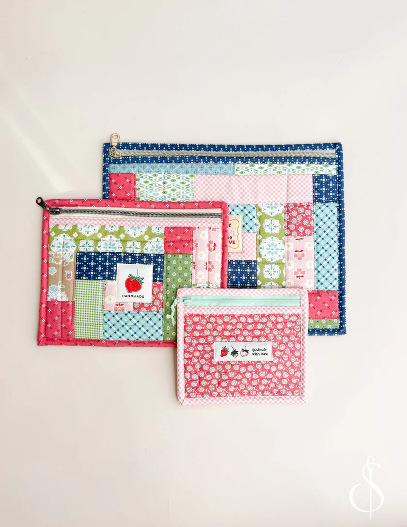 Flatmates Pouch Trio Pattern by Minki Kim Sewing Illustrations