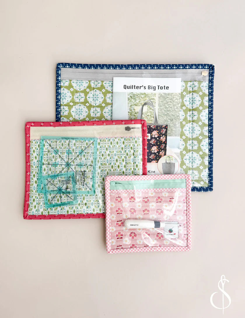 Flatmates Pouch Trio Pattern by Minki Kim Sewing Illustrations