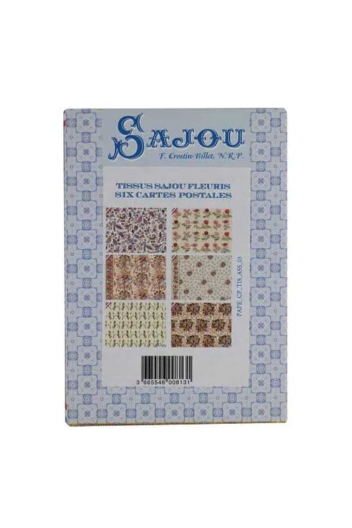 Sajou Folder with 6 cards, Floral Fabrics