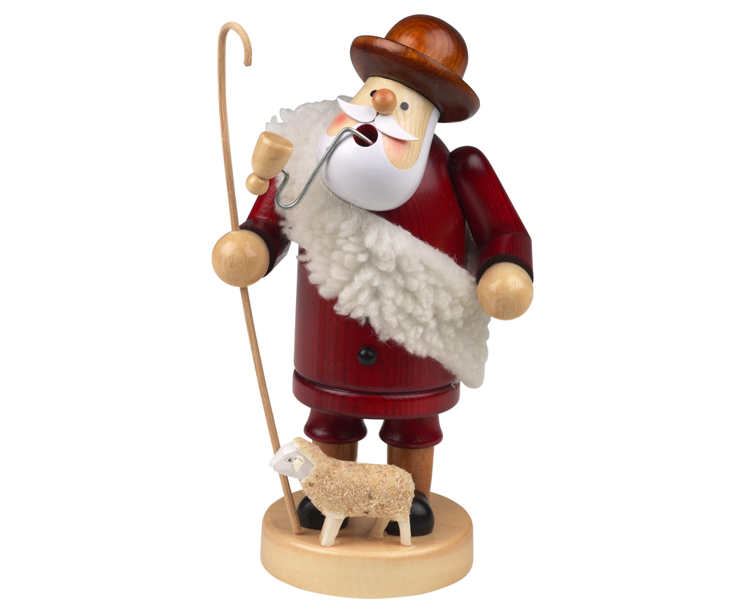 Wooden Santa Christmas Ornament {Santa Shepherd}